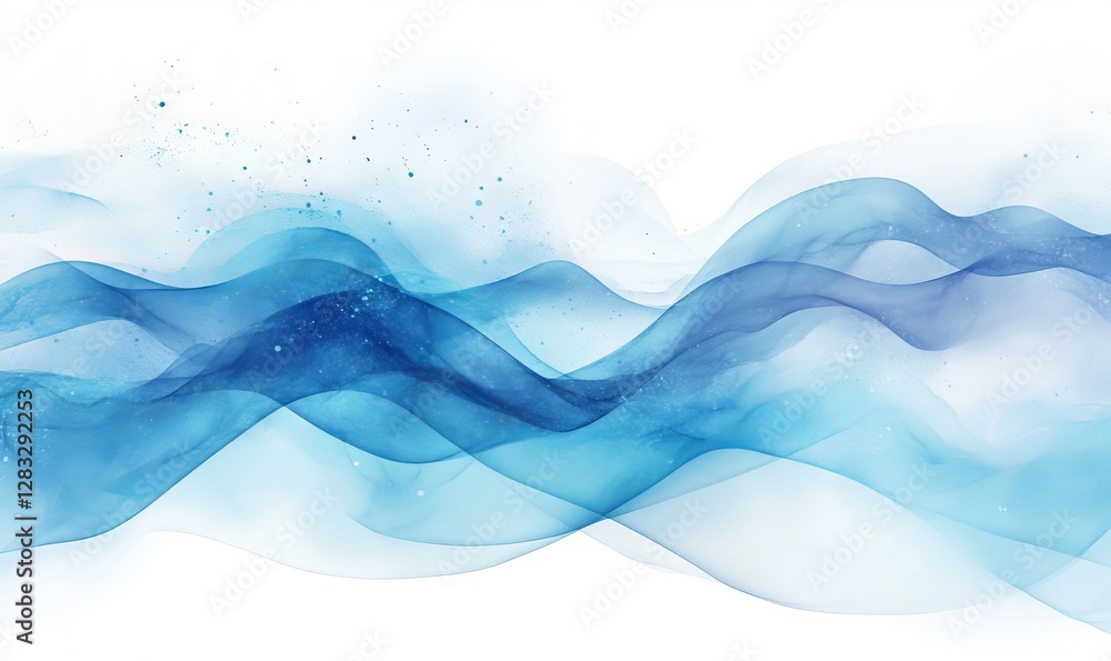 Fototapeta premium abstract blue wavy lines that create a sense of fluidity and movement. It would be great for adding a touch of elegance and sophistication to any design