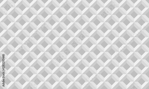 3d grey rhombus seamless pattern. Vector Repeating Texture.