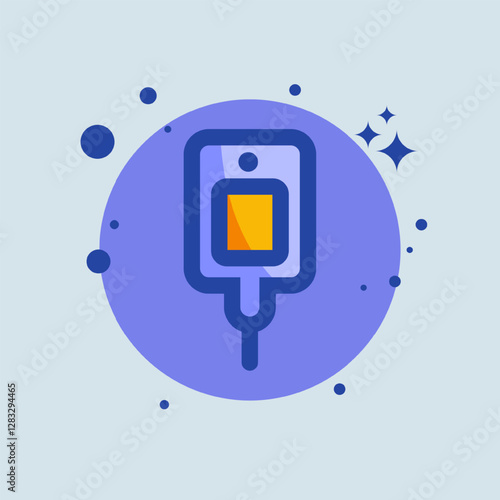 Medicine flat illustration. Infusion signs vector illustration.