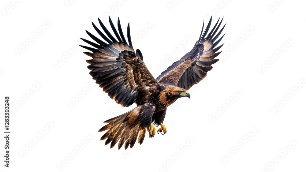 Obraz premium Majestic eagle soaring in clear sky