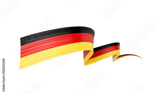 3d Flag Of Germany 3d Wavy Shiny Germany Ribbon Flag 3d Illustration
