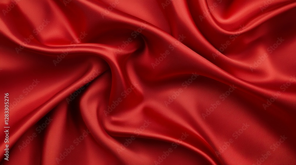 Elegant Red Satin Fabric Texture with Soft Patterns and Smooth Flow Elegant Red Satin Fabric Texture with Soft Patterns and Smooth Flow