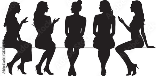 Silhouettes of women 