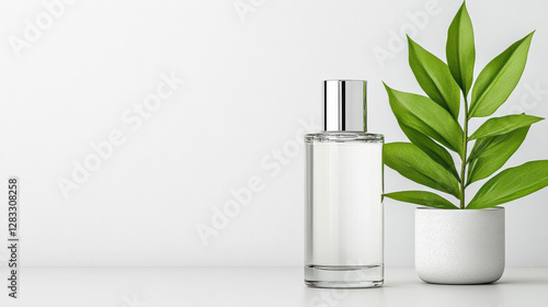Wallpaper Mural Elegant cosmetic bottle with plant, perfect for beauty displays Torontodigital.ca