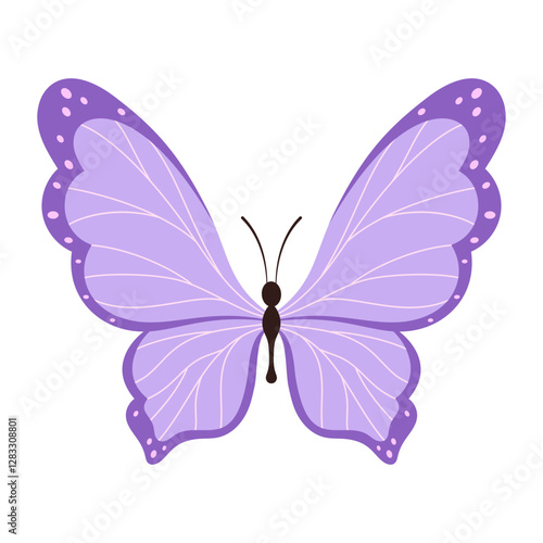 butterfly isolated, flat style