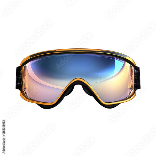 Stylish Protective Ski Goggles with Colorful Lens photo