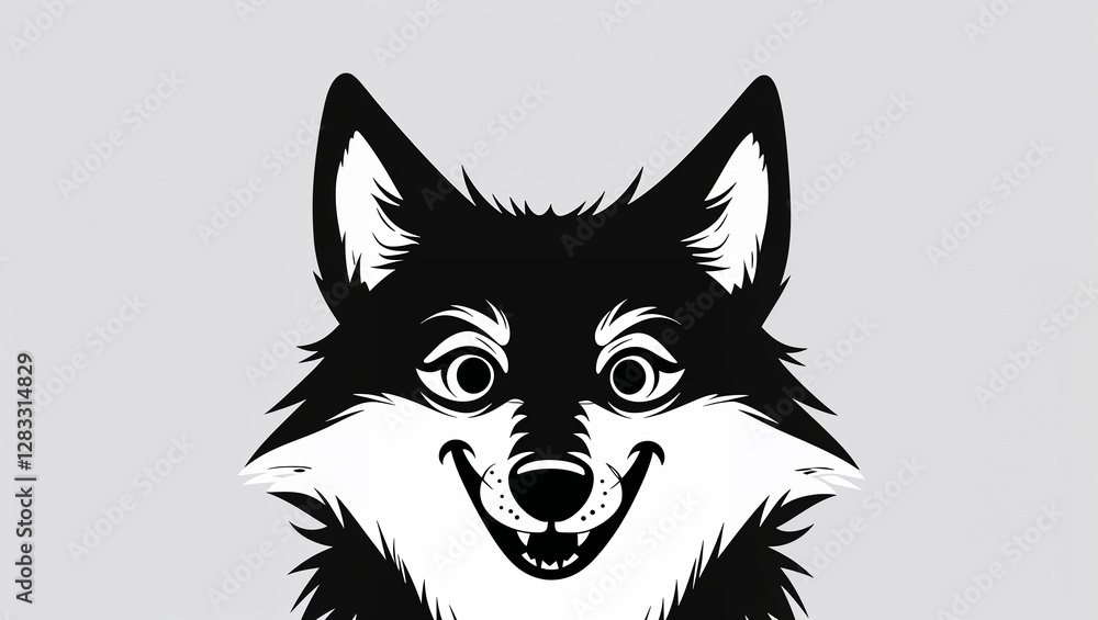 black silhouette of a raccoon, stylized and playful raccon black silhouette of a raccoon, stylized and playful raccon