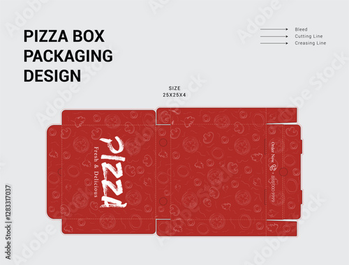 Pizza Box Design, Pizza Packaging Design, Pizza Box Design Template, Ready For Print.