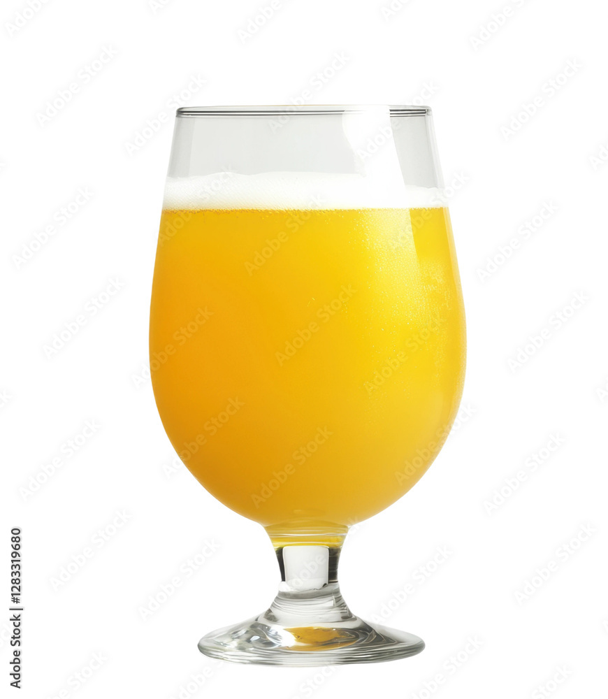Freshly squeezed orange juice in a clear glass, cut out Freshly squeezed orange juice in a clear glass, cut out