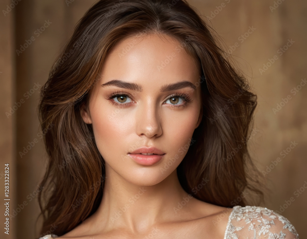 Portrait of a captivating young woman with flawless skin and hair Portrait of a captivating young woman with flawless skin and hair
