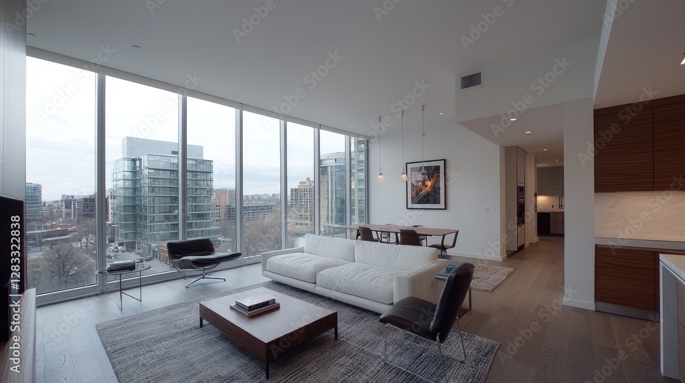 Fototapeta premium Modern City Apartment Living Room