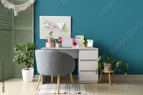 Stylish workspace with mode...