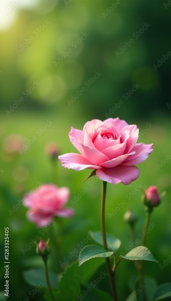 Soft petals of rose-like flowers bloom in a lush green meadow, nature, flora, floral Soft petals of rose-like flowers bloom in a lush green meadow, nature, flora, floral