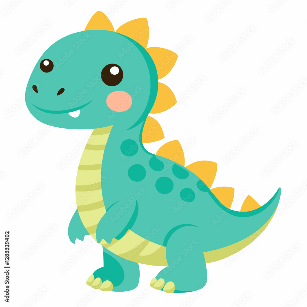 Fototapeta premium dinosaur cute sticker clipart kawaii