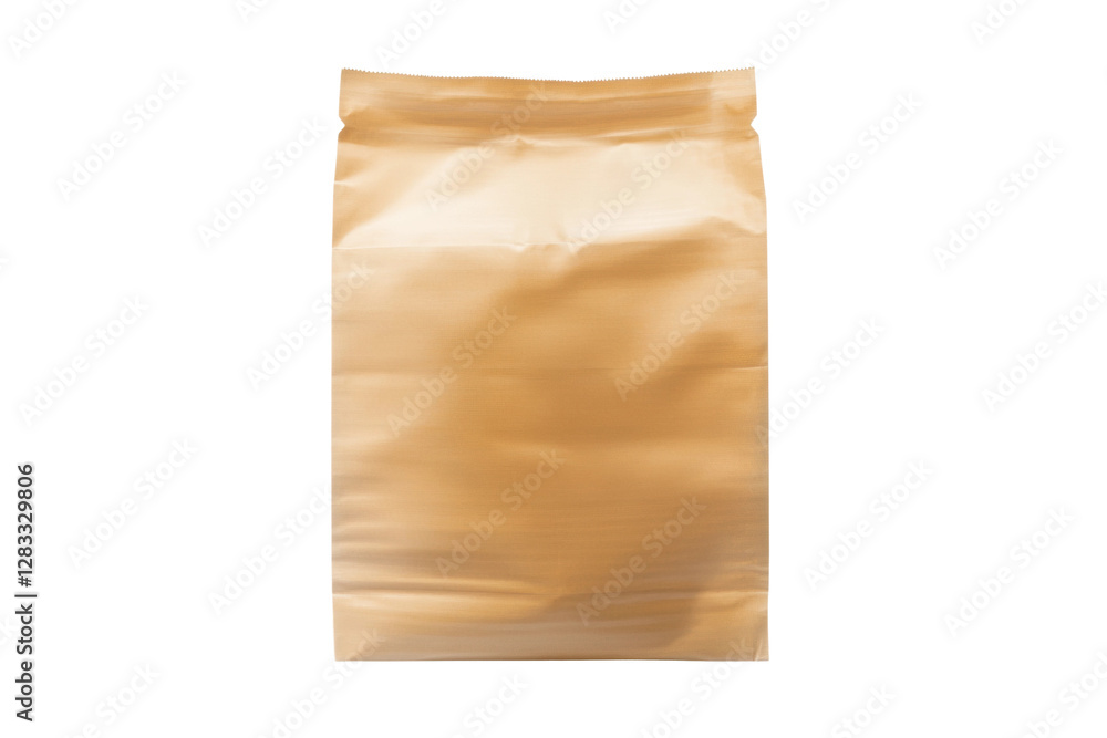 Gold package bag mock up design for products, cut out Gold package bag mock up design for products, cut out