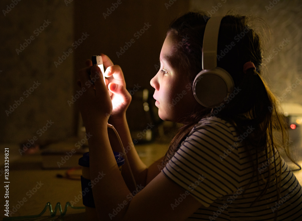 teenage girl with phone