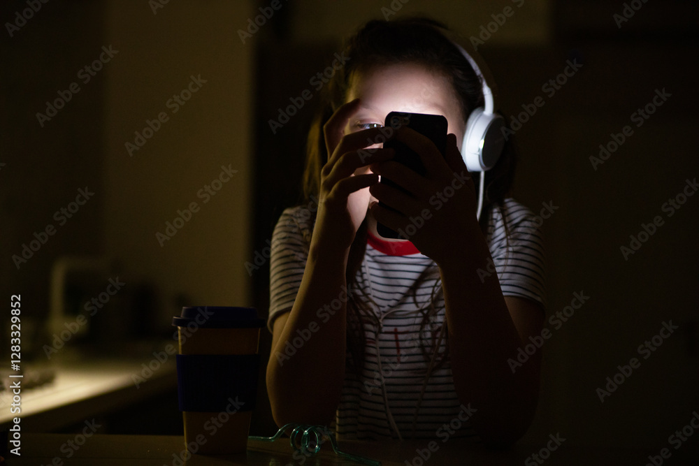 teenage girl with phone