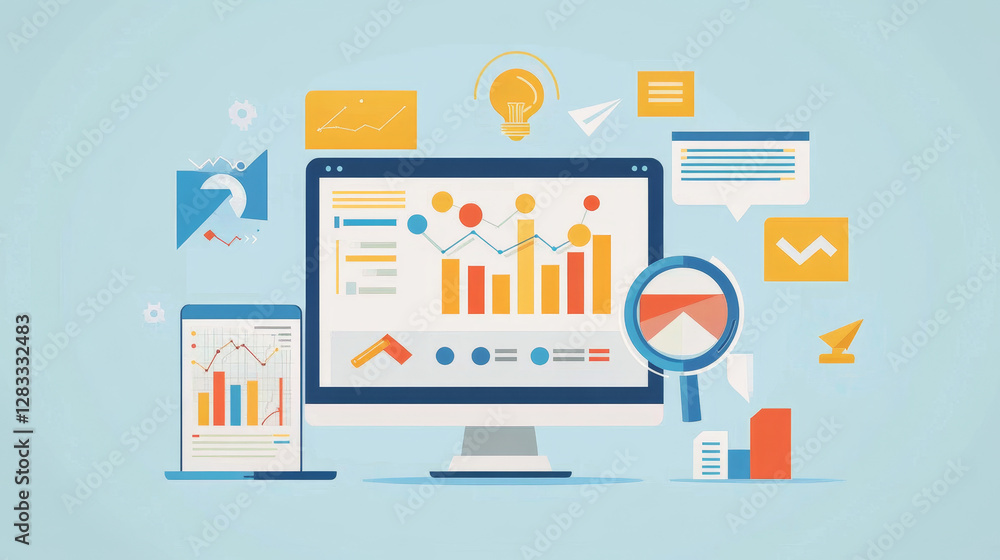 Seo vs Sem isometric landing page. Digital marketing and search engine optimization. Businessman at stairs with growing chart, money bills, clicking cursor and magnifier, 3d vector line art web banner Seo vs Sem isometric landing page. Digital marketing and search engine optimization. Businessman at stairs with growing chart, money bills, clicking cursor and magnifier, 3d vector line art web banner