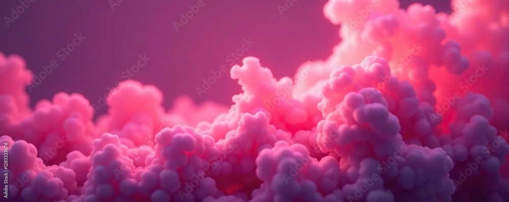 Fototapeta premium Soft pink flames with delicate tendrils of smoke, glowing, flame