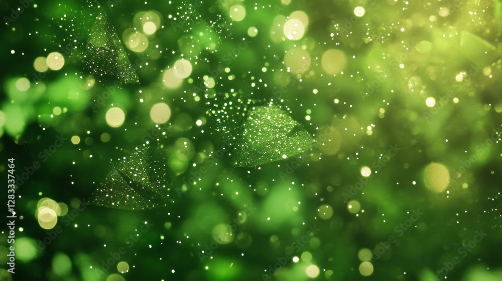 Obraz premium A green background with many small dots