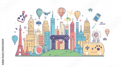 Isolated Vector Graphic of World-Famous Game