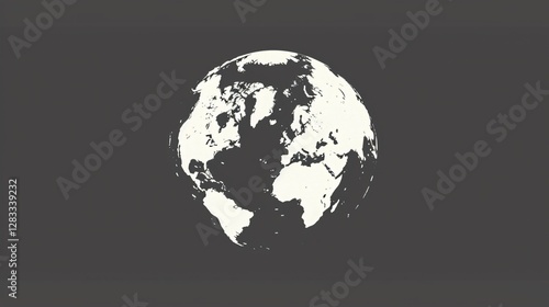 World Map Globe or Planet Earth with North America