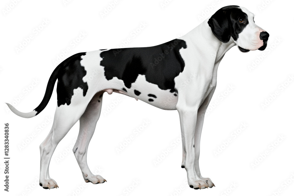 Great dane puppy standing in a playful pose, cut out Great dane puppy standing in a playful pose, cut out