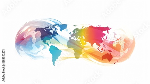 Colorful World Planet Earth Illustration