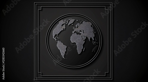 World Map Icon Flat Vector Illustration