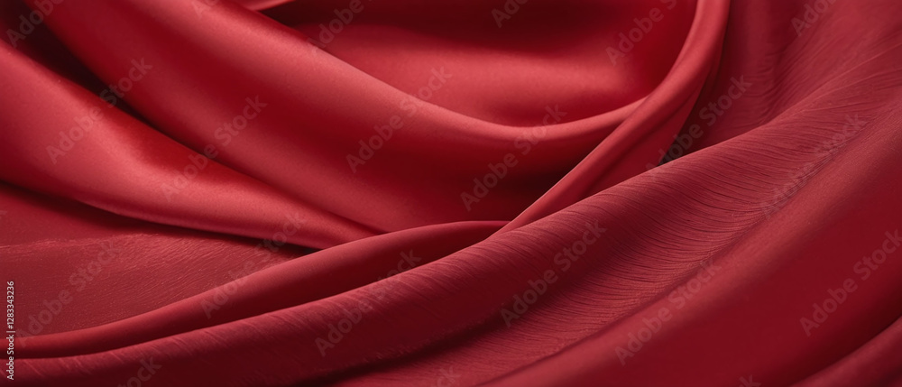 Obraz premium The elegant art of flowing red fabric.