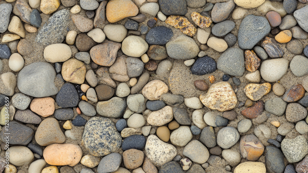 A rock wall with many different colored rocks A rock wall with many different colored rocks