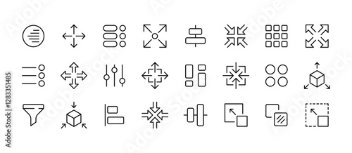 Vector interface icons for design and development projects.