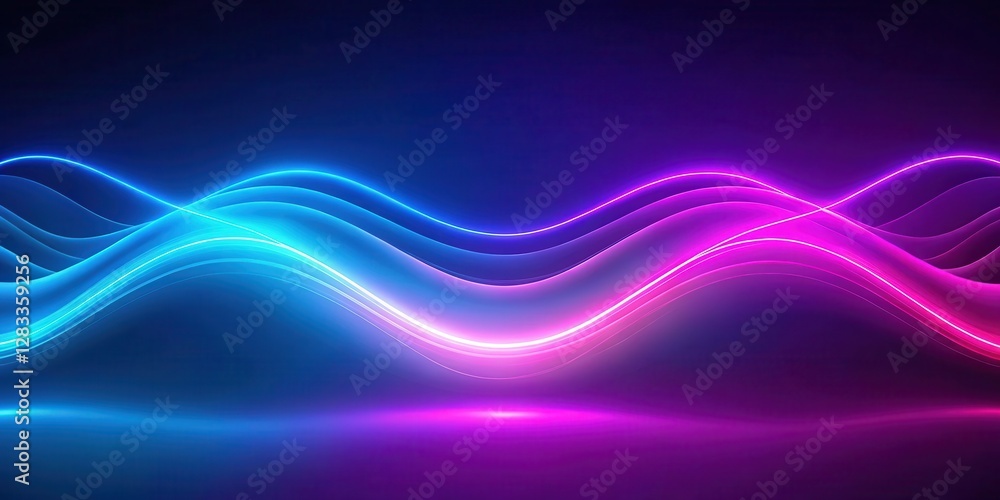 Gradient Waves in Electric Blue and Purple , neon lights, colorful waves, neon lights Gradient Waves in Electric Blue and Purple , neon lights, colorful waves, neon lights