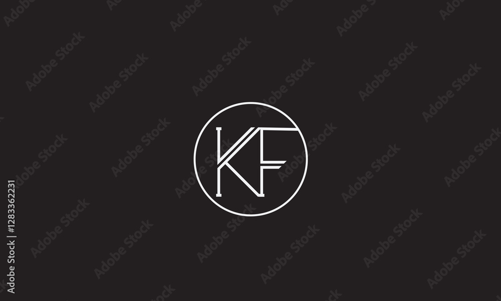 KF, FK, K , F , Abstract Letters Logo Monogram KF, FK, K , F , Abstract Letters Logo Monogram