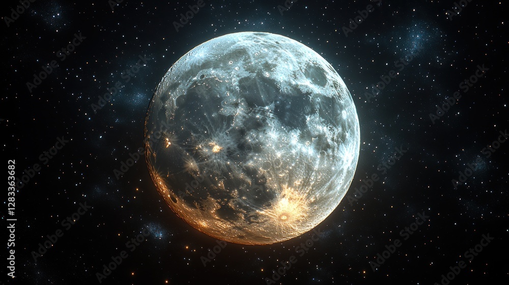 Fototapeta premium Moon in Deep Space