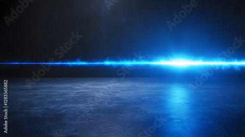 A Beam of Light Slowed to a Near Stop, Glowing Trail in Dark Space
