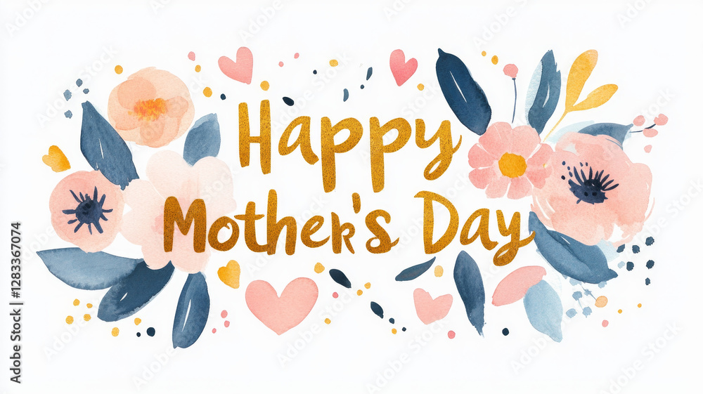 Fototapeta premium A colorful sign that says Happy Mother's Day