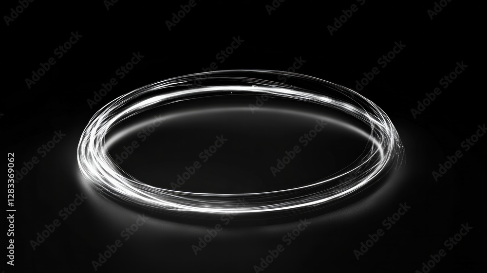 A silver ring with a white center A silver ring with a white center
