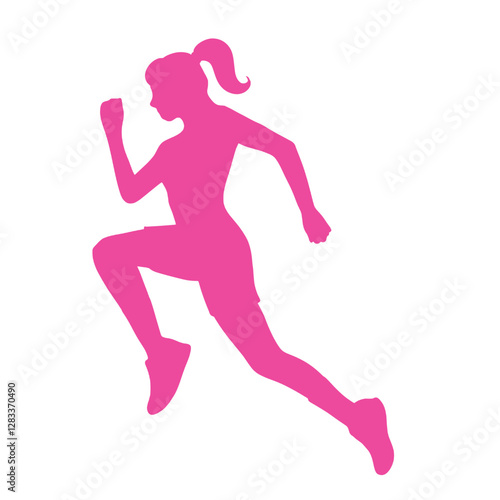 running woman silhouette