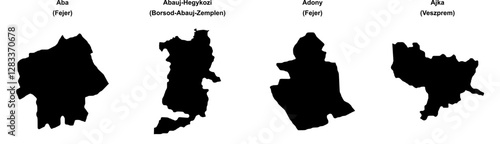 Aba, Abauj-Hegykozi, Adony, Ajka outline maps
