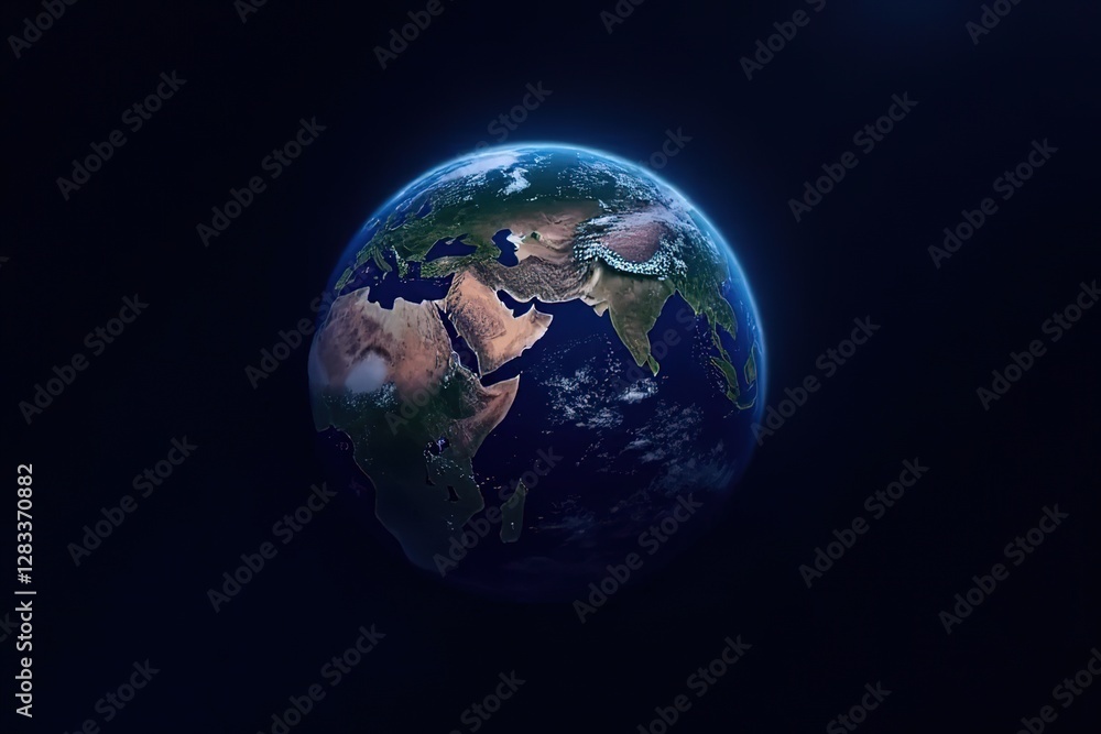 A night image of Earth from space.satellite A night image of Earth from space.satellite
