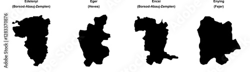 Edelenyi, Eger, Encsi, Enying outline maps