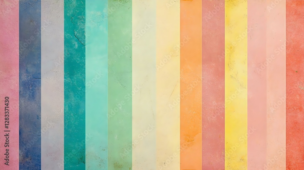 A vibrant and textured striped background featuring a range of pastel colors. Perfect for various design projects and artistic uses. A vibrant and textured striped background featuring a range of pastel colors. Perfect for various design projects and artistic uses.