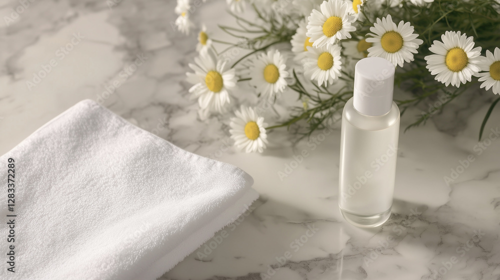 A Bottle of Lotion Placed on a Table Next to a Warm, Cozy Setup