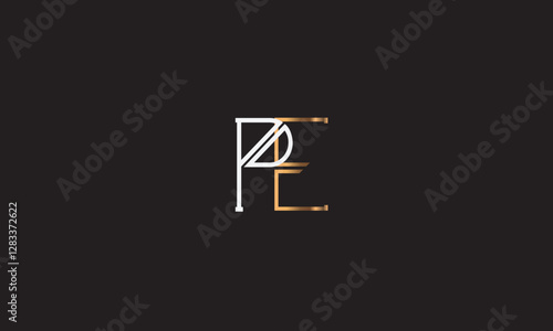 EP, PE, E , P , Abstract Letters Logo Monogram