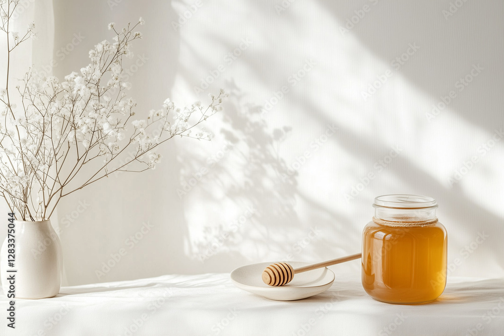 A Post Featuring a Jar of Honey with a Variety of Natural Ingredients for Wellness