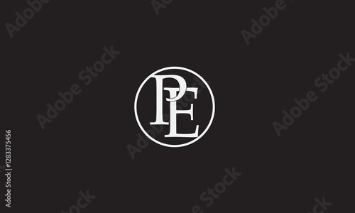 EP, PE, E , P , Abstract Letters Logo Monogram