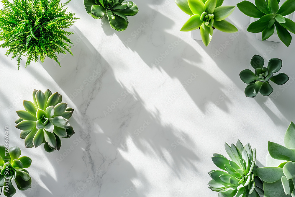 Top-Down View of a Stylish Bright Table Featuring Elegant Decor