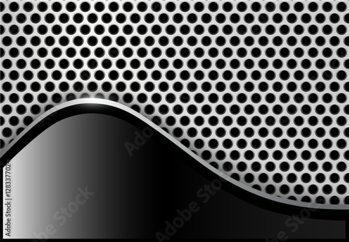 Silver black metal backgrou...