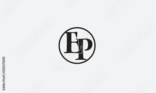 EP, PE, E , P , Abstract Letters Logo Monogram